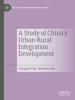 cover image of A Study of China's Urban-Rural Integration Development